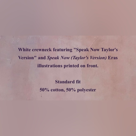 NEW Taylor Swift Speak Now Eras Crewneck - Picture 2 of 9